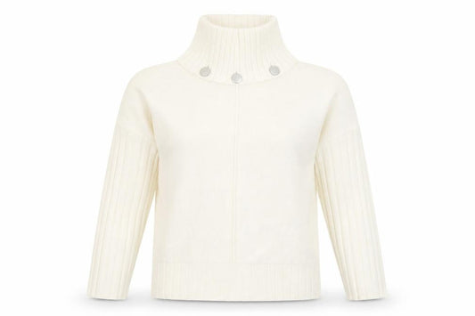 Womens UK Size 10 Marble Ivory Pullover Jumper