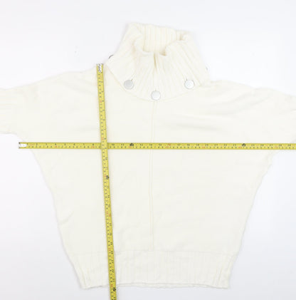 Womens UK Size 10 Marble Ivory Pullover Jumper