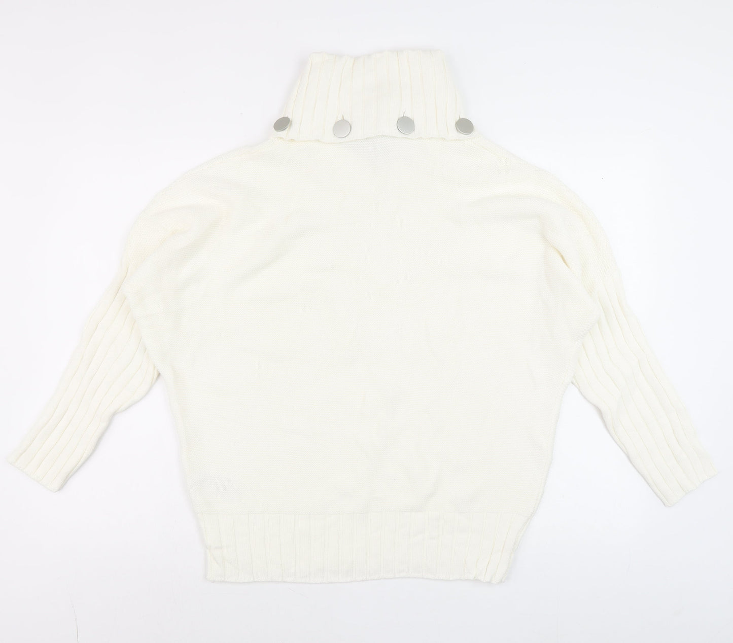 Womens UK Size 10 Marble Ivory Pullover Jumper