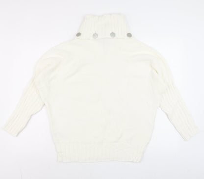 Womens UK Size 10 Marble Ivory Pullover Jumper