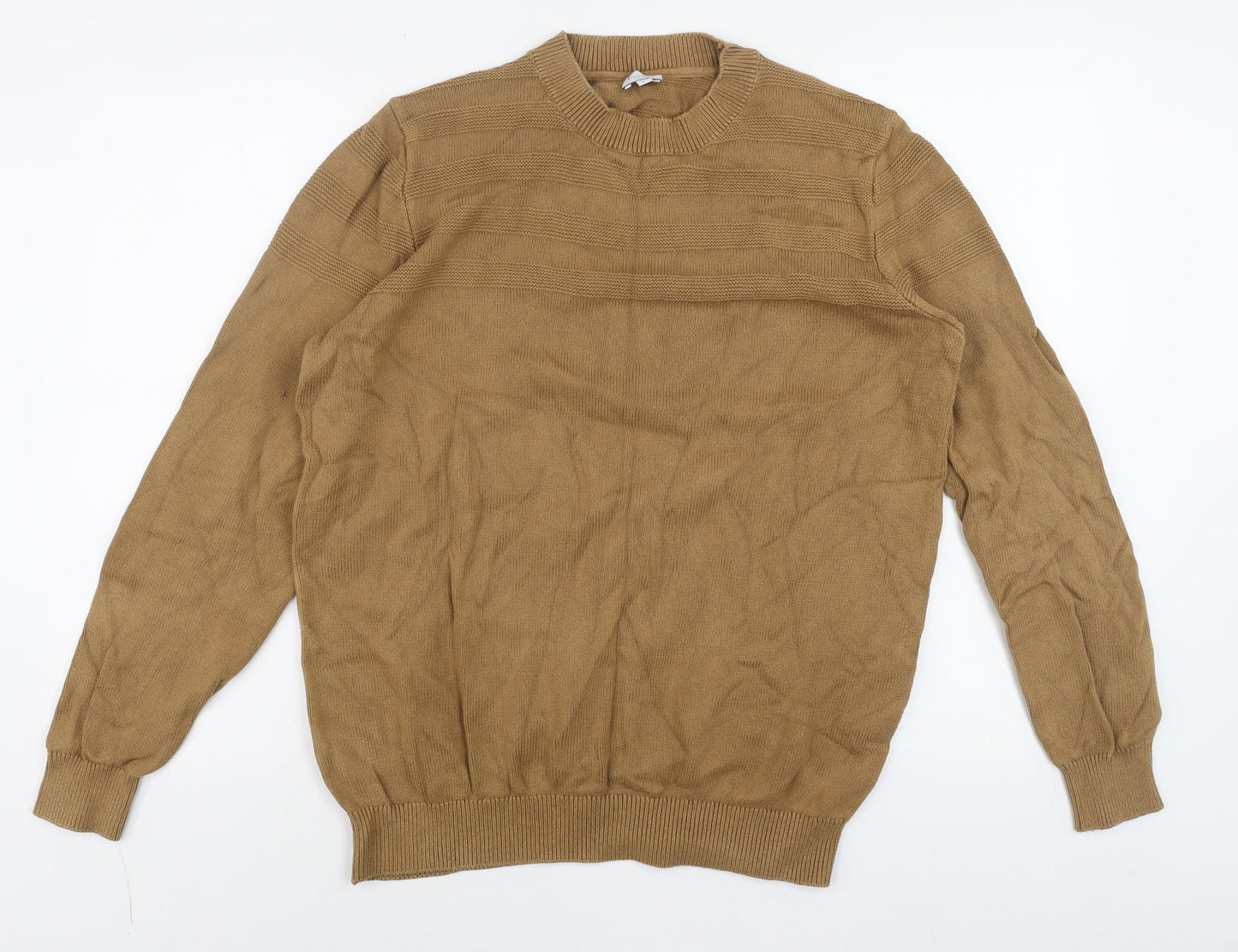 Mens UK Size L Celio Beige Pullover Jumper