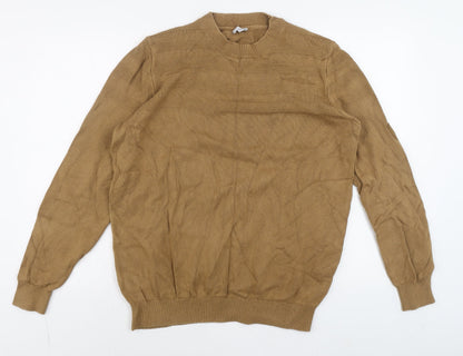 Mens UK Size L Celio Beige Pullover Jumper