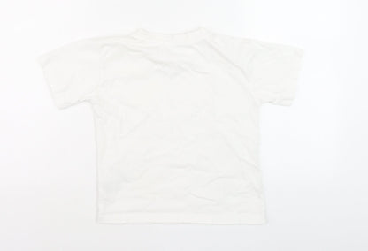 Womens UK Size 6 Calvin Klein Jeans White Basic T-Shirt