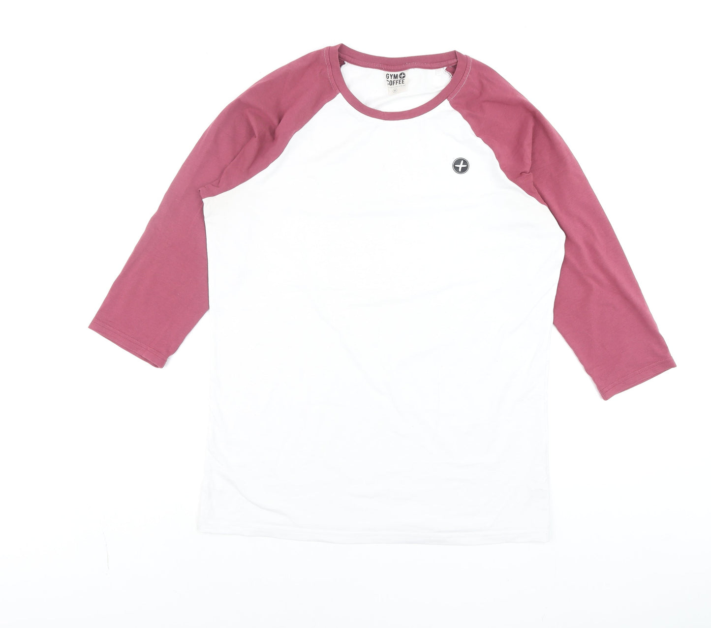 Mens UK Size M Gym+Coffee White  T-Shirt