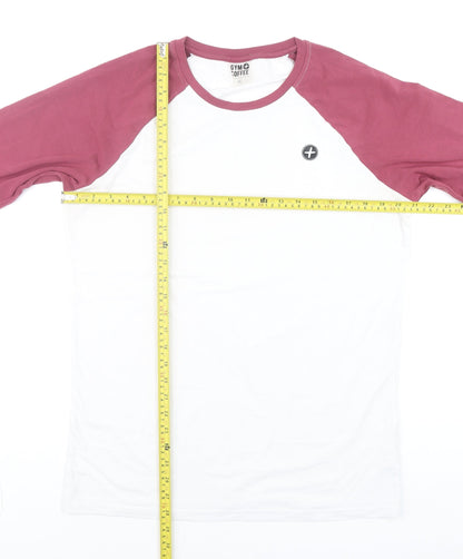 Mens UK Size M Gym+Coffee White  T-Shirt