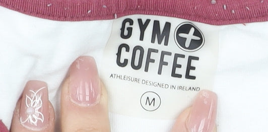 Mens UK Size M Gym+Coffee White  T-Shirt