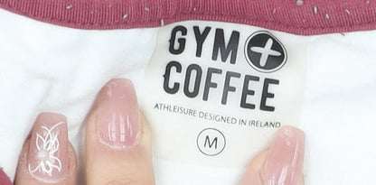 Mens UK Size M Gym+Coffee White  T-Shirt