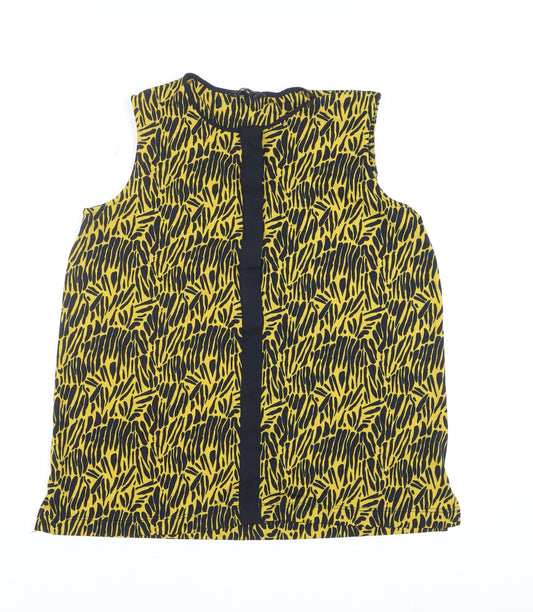Womens UK Size 14 NEXT Yellow Basic Blouse
