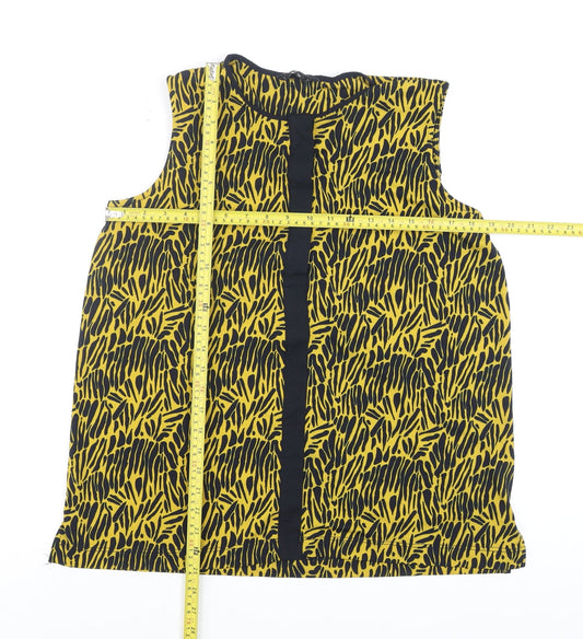 Womens UK Size 14 NEXT Yellow Basic Blouse