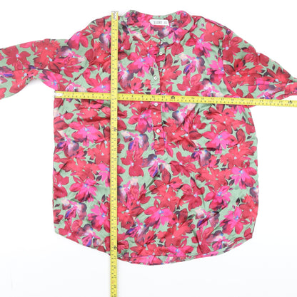 Womens UK Size 12 Gallery Multicoloured Basic Blouse