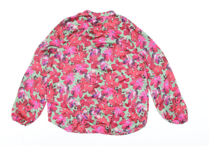 Womens UK Size 12 Gallery Multicoloured Basic Blouse
