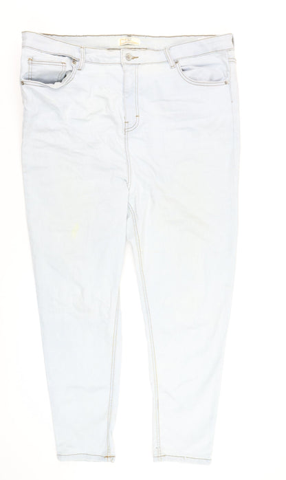 Womens UK Size 22 Don't Think Twice Slim Fit Skinny Blue Jeans