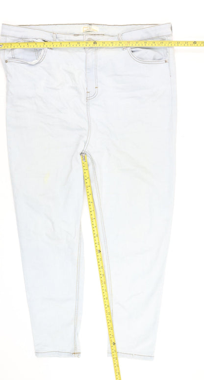 Womens UK Size 22 Don't Think Twice Slim Fit Skinny Blue Jeans