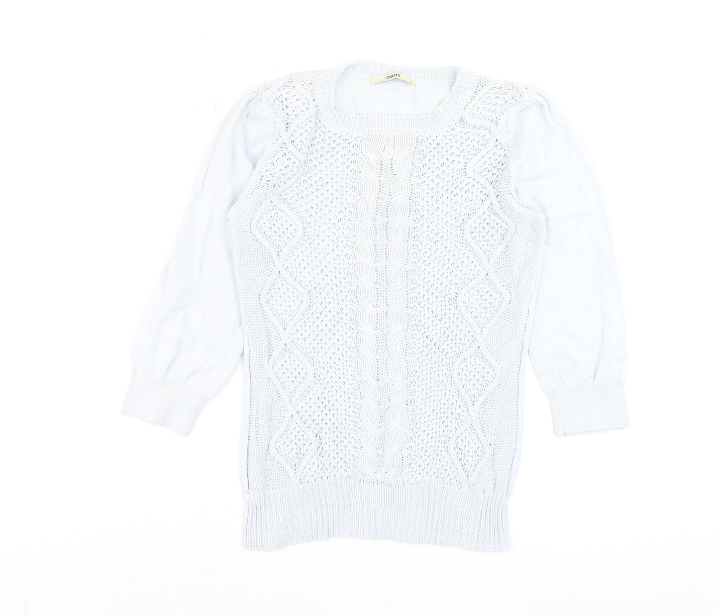 Womens UK Size S Oasis White Pullover Jumper