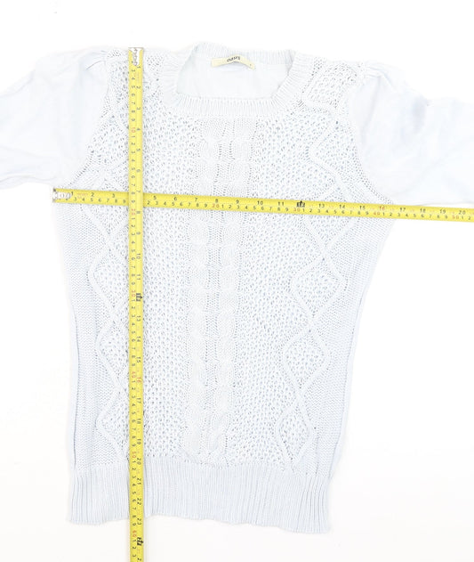 Womens UK Size S Oasis White Pullover Jumper