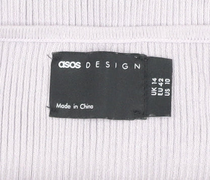 Womens UK Size 14 ASOS DESIGN Ivory Camisole Tank