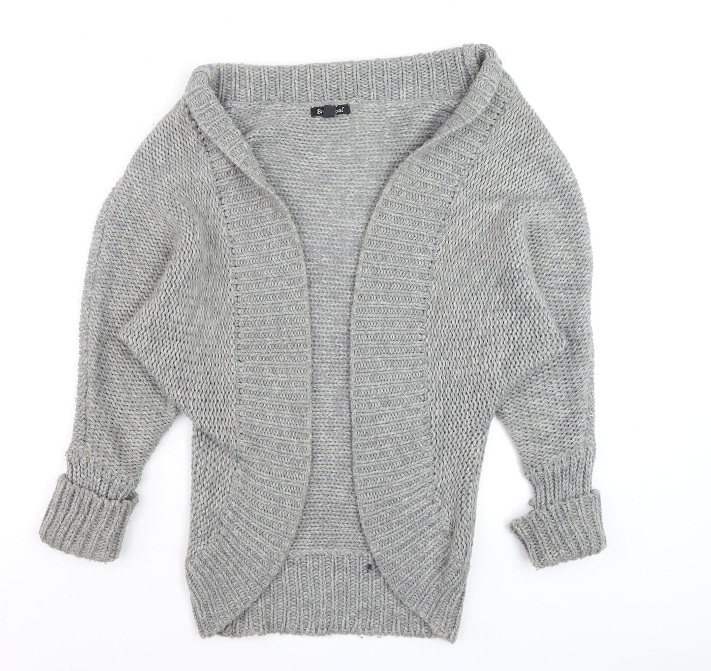 Womens UK Size S Brave Soul Grey Cardigan Jumper