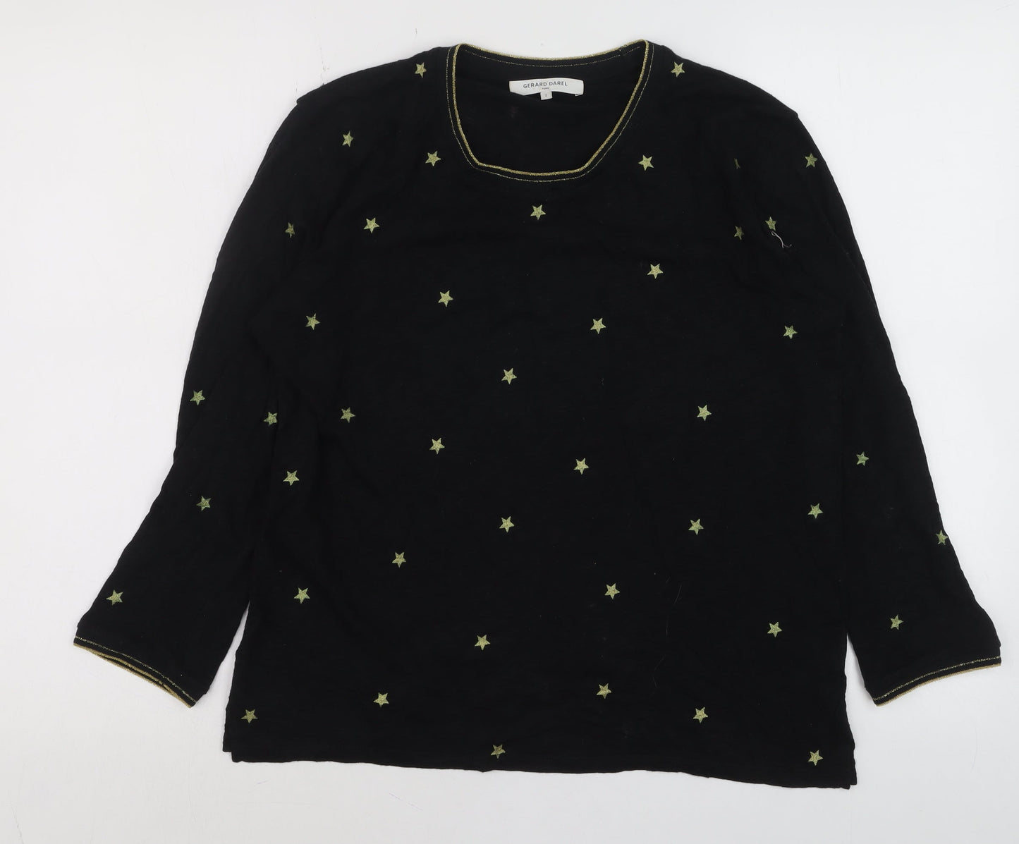 Womens UK Size M Gerard Darel Black Basic T-Shirt
