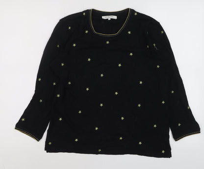 Womens UK Size M Gerard Darel Black Basic T-Shirt