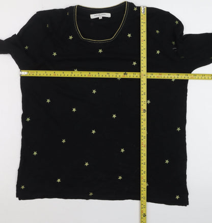 Womens UK Size M Gerard Darel Black Basic T-Shirt