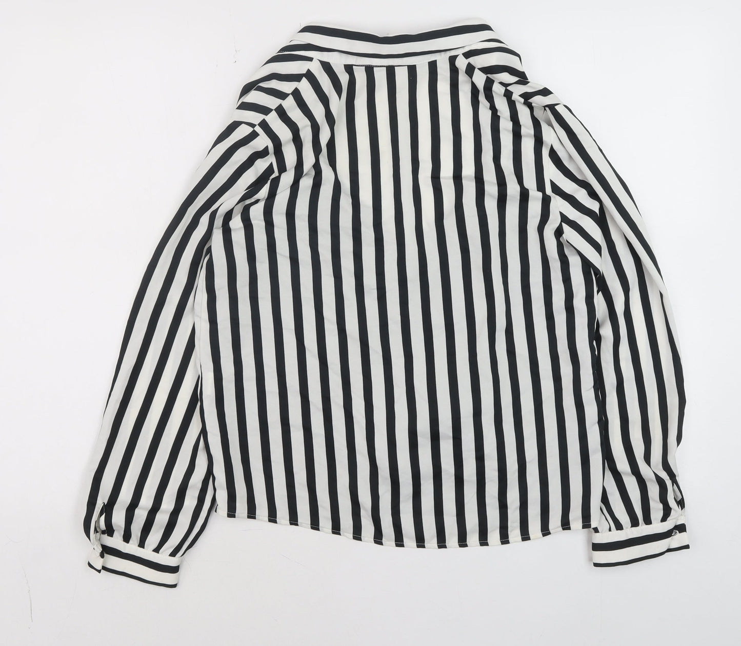 Womens UK Size S Zara Black Wrap Blouse