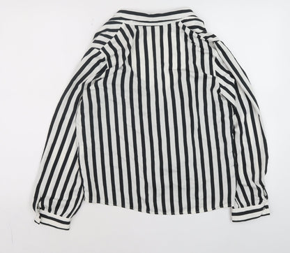 Womens UK Size S Zara Black Wrap Blouse