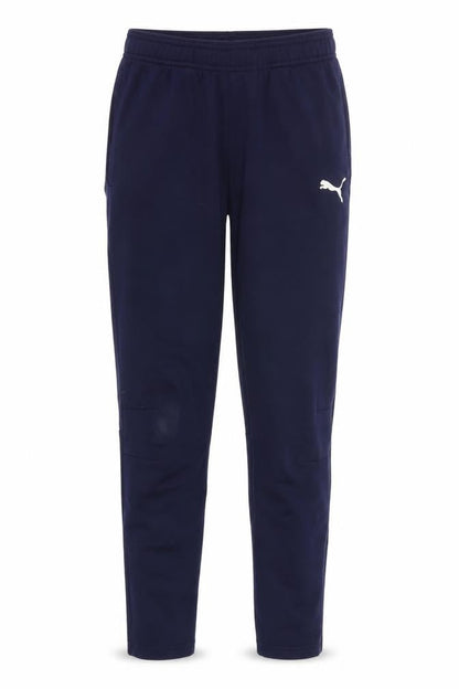 Front view of Puma boys’ blue 11-12 years track pants regular fit tapered sports trousers