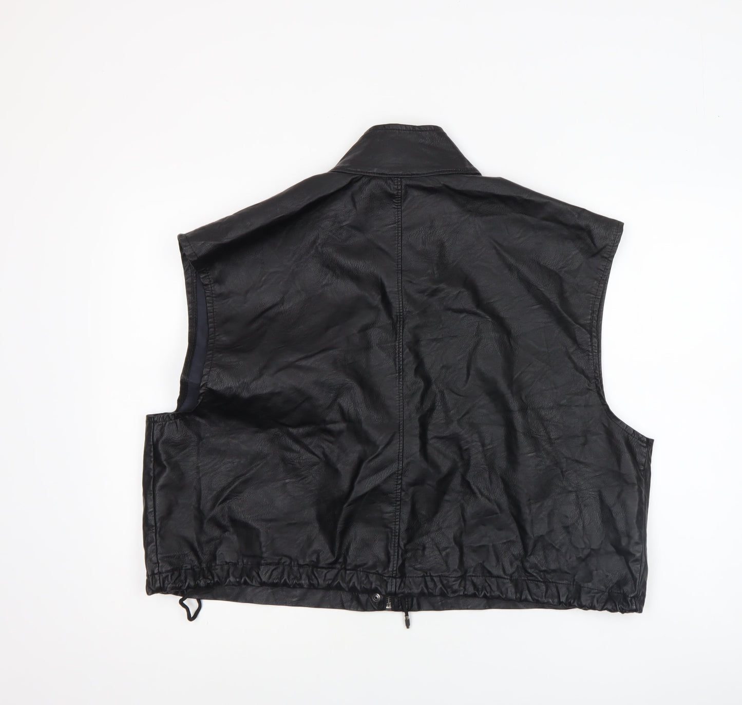 Womens UK Size 10 I SAW IT FIRST Black Biker Coat