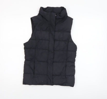 Gap Women's Black Puffer Quilted Sleeveless Waistcoat Size S