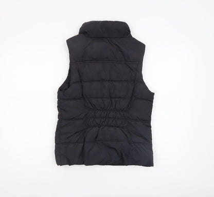 Gap Women's Black Puffer Quilted Sleeveless Waistcoat Size S