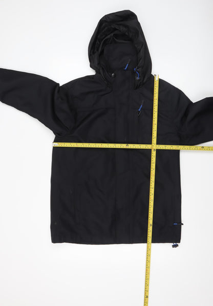 Mens UK Size M F&F Black Parka Coat