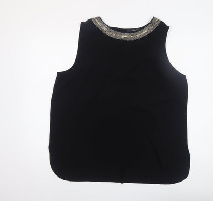 Womens UK Size 18 Atmosphere Black Basic Blouse