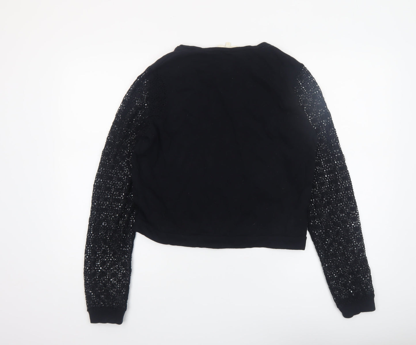 Womens UK Size S Maje Black Cropped Blouse