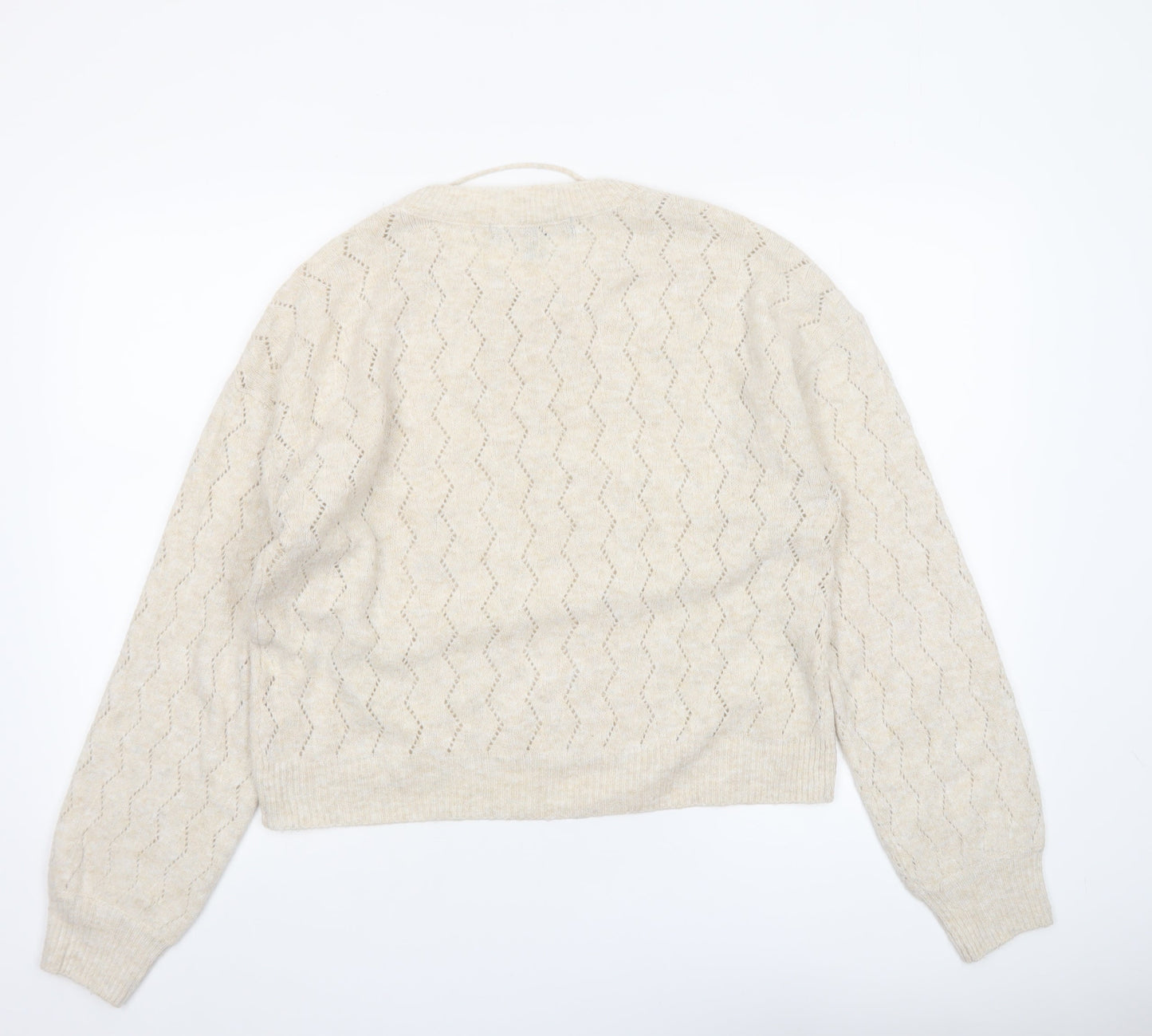 Womens UK Size M VERO MODA Beige Pullover Jumper