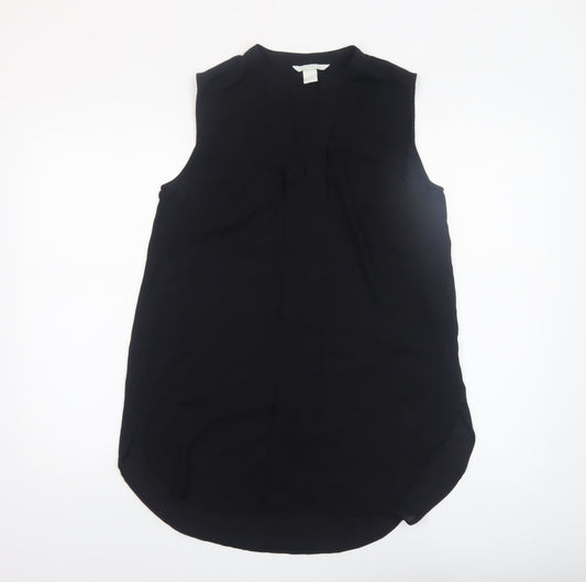 Womens UK Size 10 H&M Black Basic Blouse
