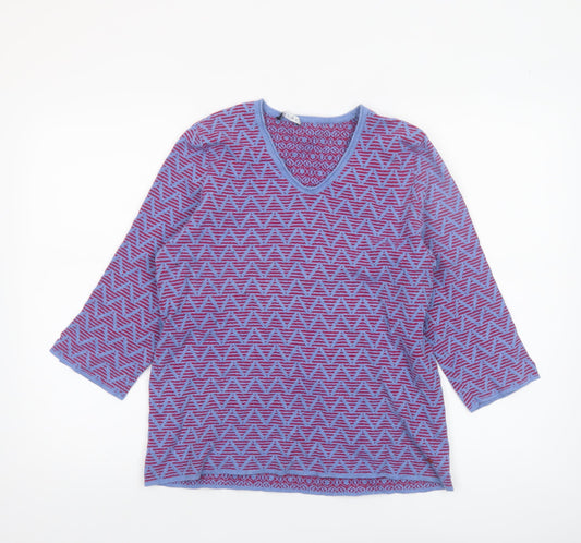 Womens UK Size 12 Olsen Purple Jersey T-Shirt