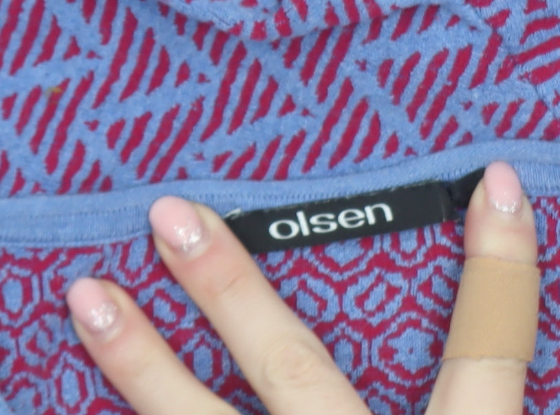 Womens UK Size 12 Olsen Purple Jersey T-Shirt
