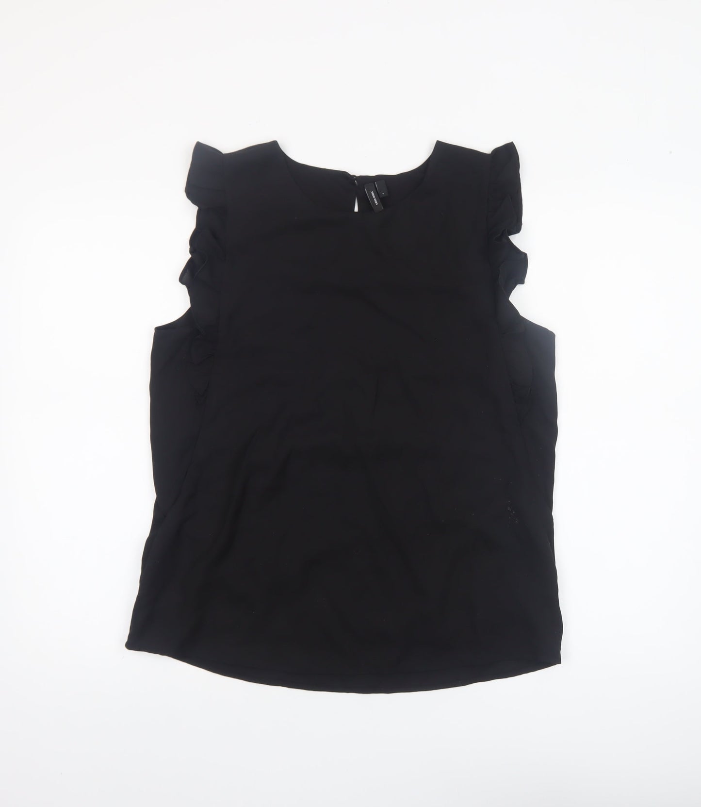 Womens UK Size L VERO MODA Black Tunic Blouse