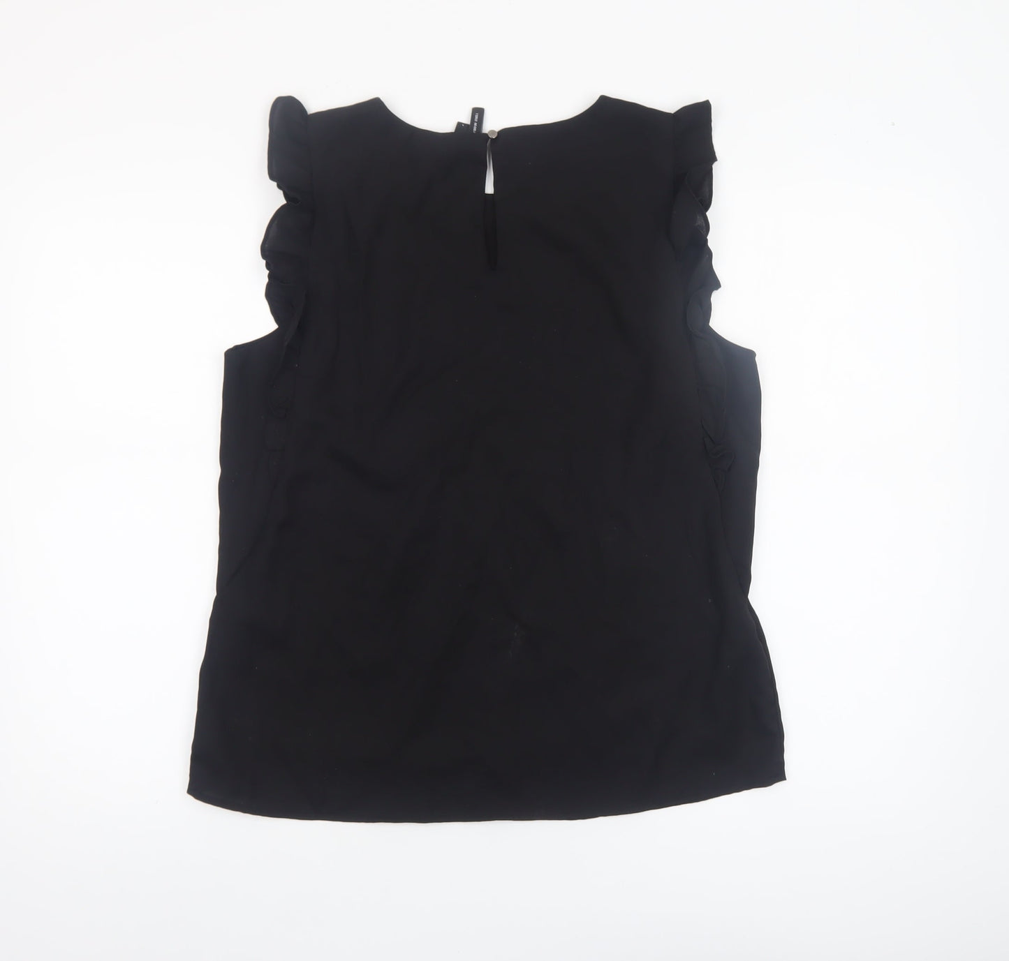 Womens UK Size L VERO MODA Black Tunic Blouse