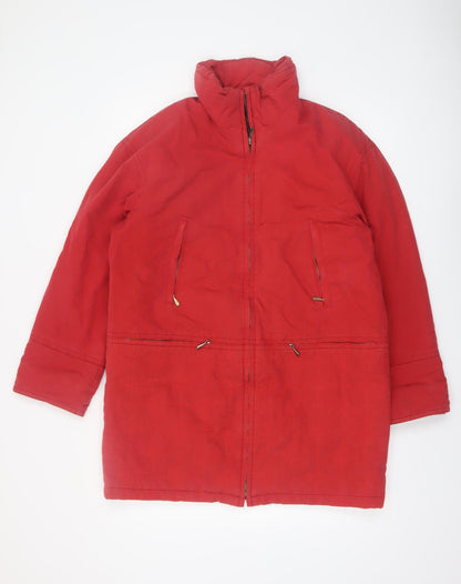 Womens UK Size 8 Hucke Red Parka Coat