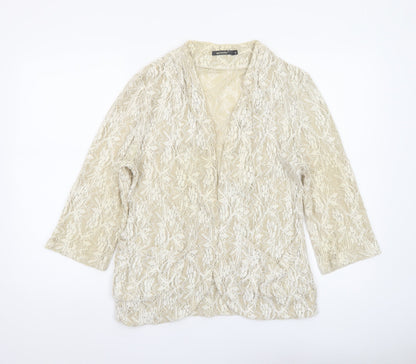 Womens UK Size M QED London Beige Basic Jacket