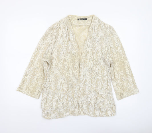 Womens UK Size M QED London Beige Basic Jacket