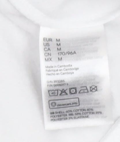 Womens UK Size M H&M Divided White Pullover Sweatshirt