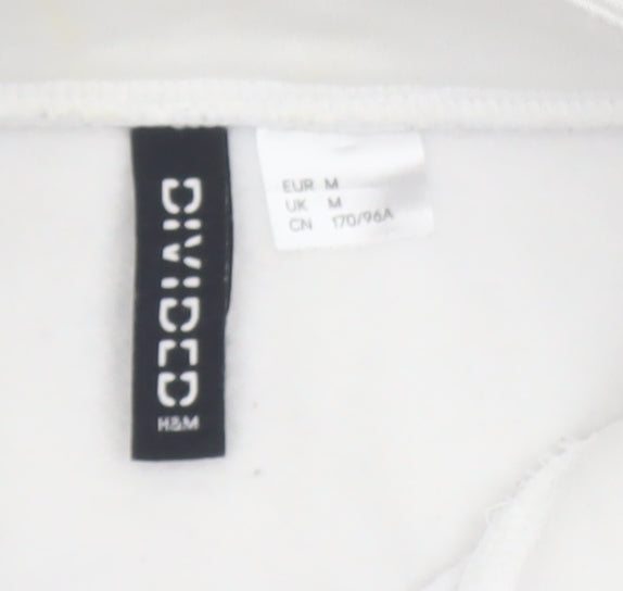 Womens UK Size M H&M Divided White Pullover Sweatshirt