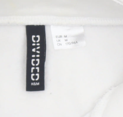 Womens UK Size M H&M Divided White Pullover Sweatshirt