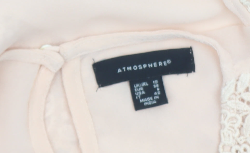 Womens UK Size 10 Atmosphere Beige Camisole Blouse