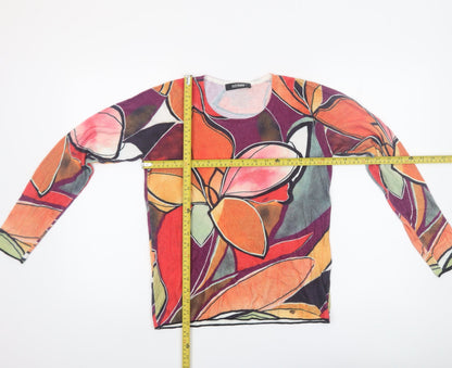 Gollehaug Women’s Multicoloured Floral Pullover Jumper Size 8