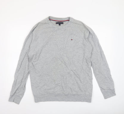 Mens UK Size M Tommy Hilfiger Grey Pullover Sweatshirt