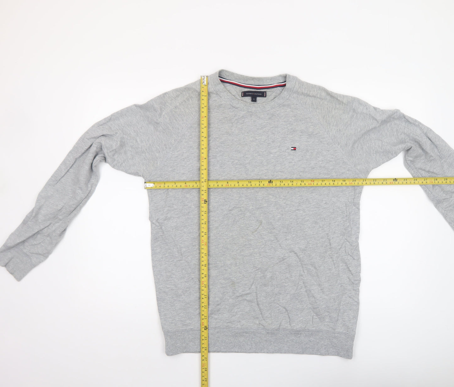 Mens UK Size M Tommy Hilfiger Grey Pullover Sweatshirt