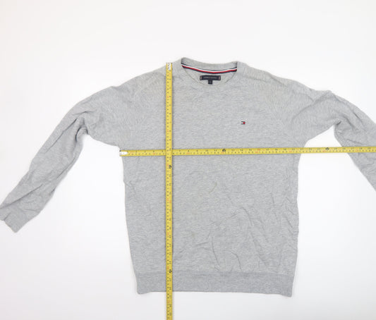 Mens UK Size M Tommy Hilfiger Grey Pullover Sweatshirt
